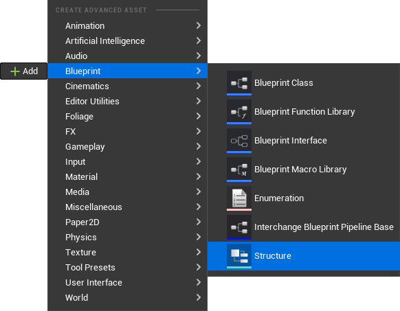 Creating a Blueprint Structure